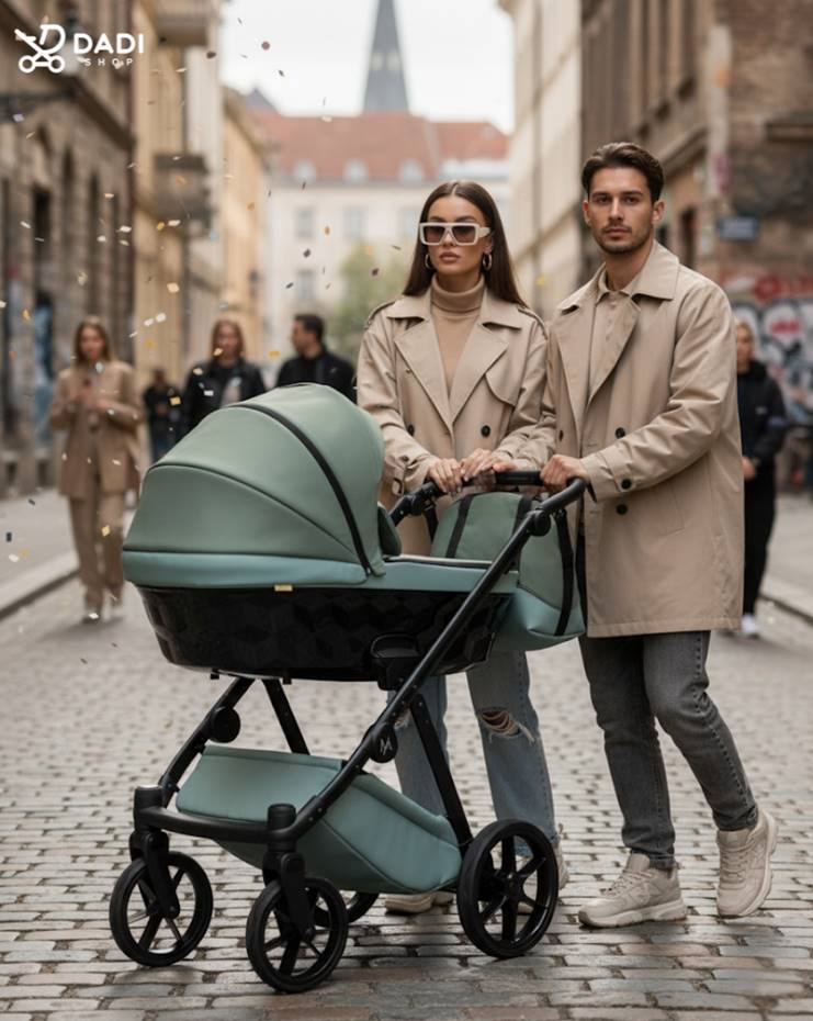 natoni abis khaki wózek 2w1 - sesja modowa - dadi-shop