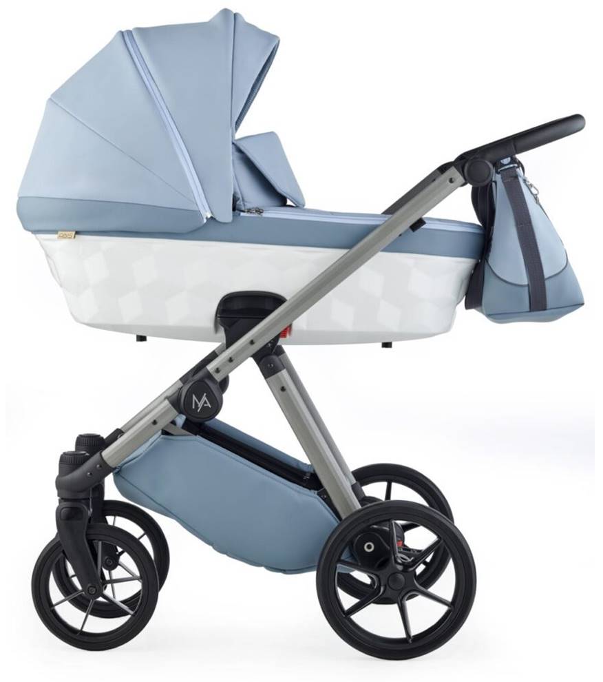 Wózek 2w1 Natoni w kolorze Powder Blue – jasny niebieski, prezentacja gondoli, dostępny w sklepie Dadi-Shop.