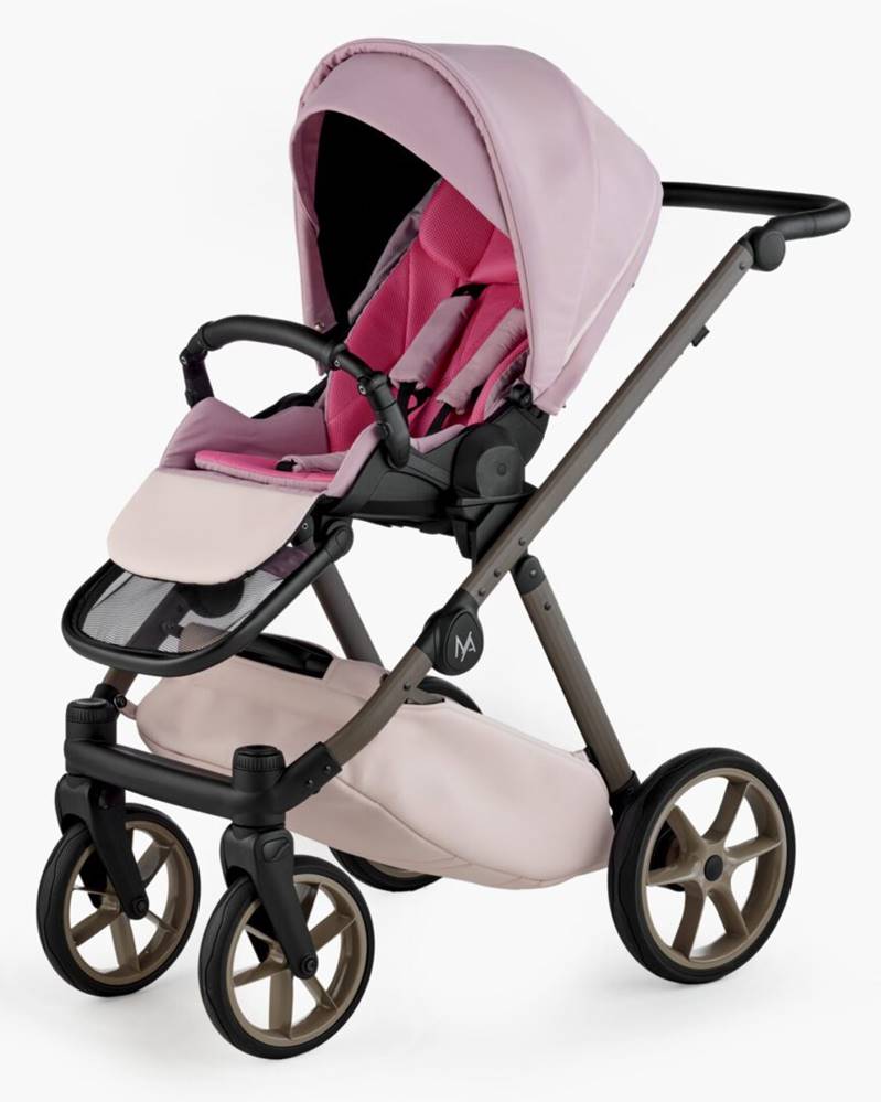 Wózek 3w1 Natoni Abis w kolorze Rose Dust – prezentacja spacerówki.