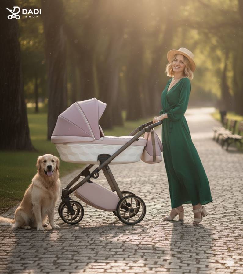 Wózek Natoni Abis w kolorze biało-różowym to idealny wybór dla małej księżniczki – funkcjonalny, elegancki i gotowy na każdy spacer w stylu!