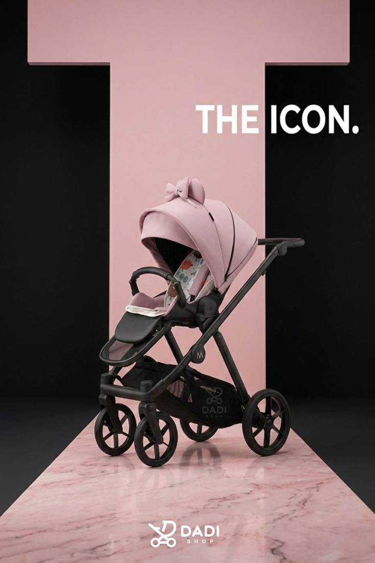 Natoni Joy New Coral Blush – urocza spacerówka dla dziewczynki w stylu THE ICON, pudrowy róż z kokardą na daszku i premium aranżacja