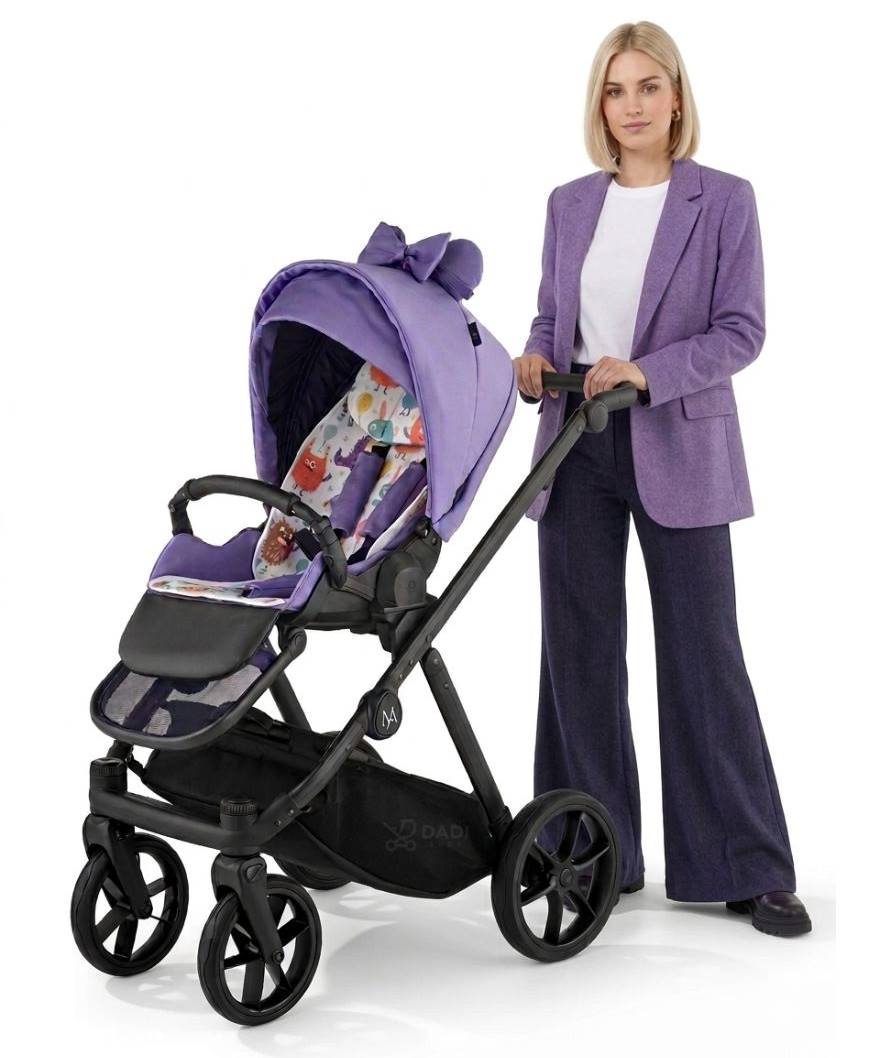 Wyjątkowa spacerówka Natoni Joy New Veri Peri jasny wrzos  - purple stroller