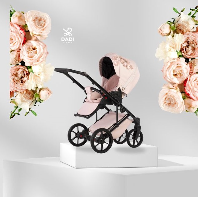 Wózek 3w1 Natoni Vespa Blossom – zestaw z spacerówką, delikatne kwiaty. Dostępny w sklepie online Dadi Shop.