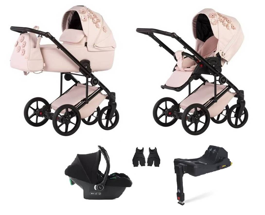 Wózek 4w1 z bazą Isofix Natoni Vespa Blossom – gondola, spacerówka, fotelik, kompletny zestaw