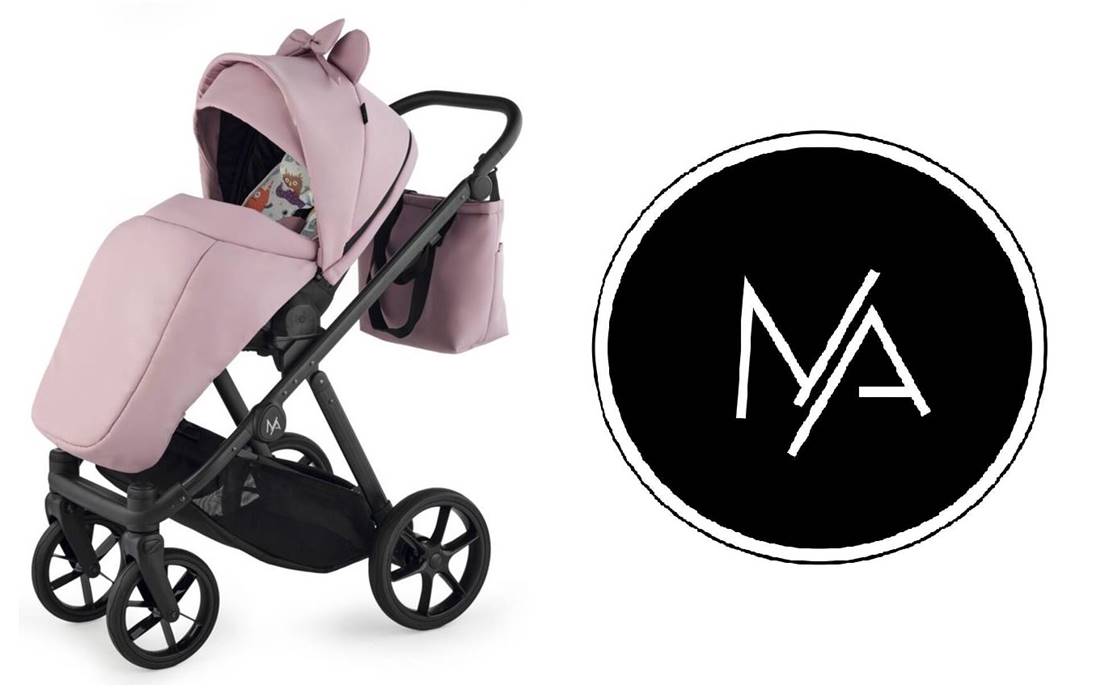 Logo Natoni Joy New – Spacerówka z przekładanym siedziskiem w kolorze Coral Blush, różowa z kokardką, z pokrowcem na nóżki dziecka.