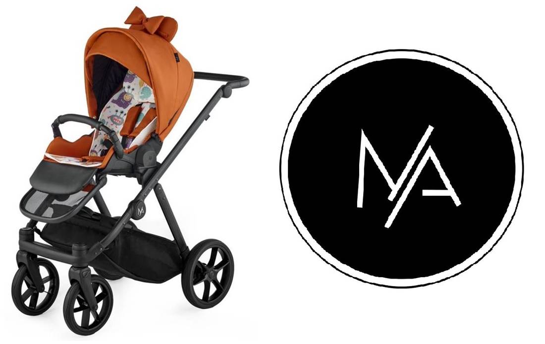 Pomarańczowy wózek spacerowy Natoni Joy New Foxy z uszkami liska, przeznaczony dla dzieci do 22 kg – stylowy i funkcjonalny model dostępny w sklepie Dadi-Shop.