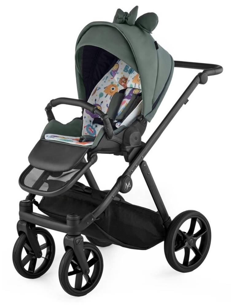 Wózek spacerowy Natoni Joy New khaki – siedzisko przodem i tyłem do kierunku jazdy, model do 22 kg