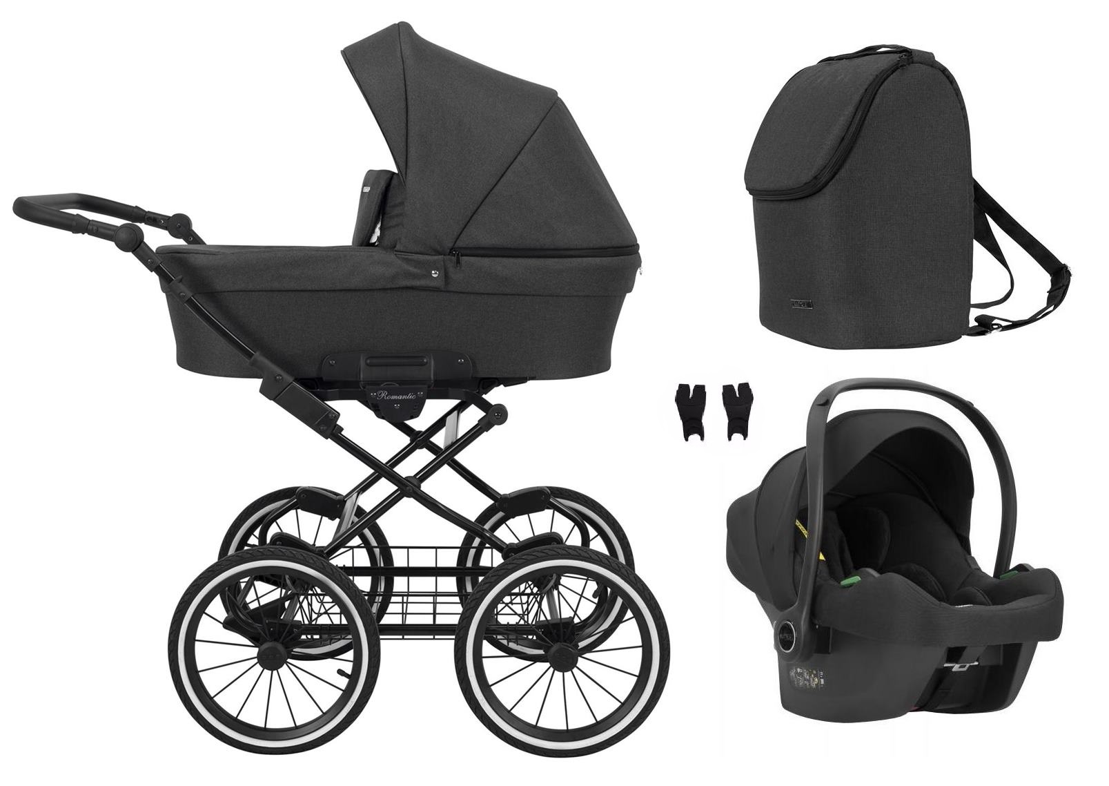 Romantic Kunert baby retro stroller wózek retro antracyt 08