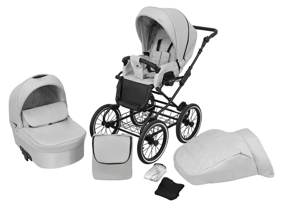 Wielofunkcyjny wózek retro Kunert Romantic 4w1 w kolorze popiel eco – stylowy i praktyczny model dostępny w sklepie Dadi-Shop.