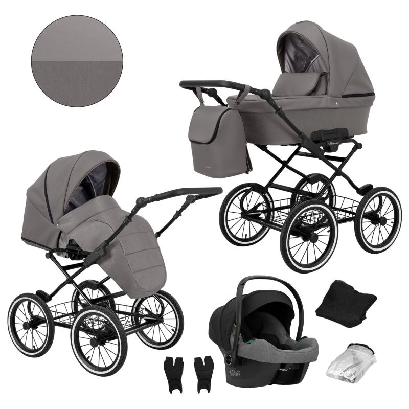 wózek retro 4w1 - romantic kunert - 10 Grafit Eco