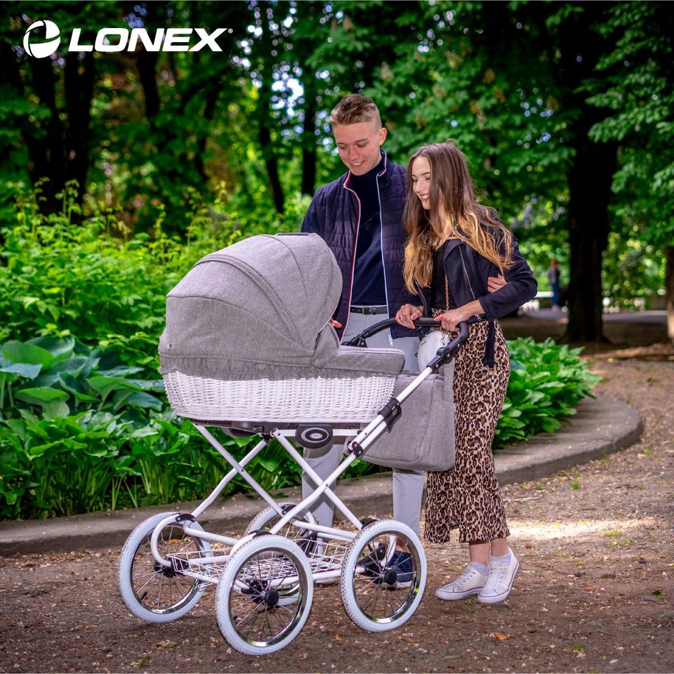 lonex retro len wózek klasyczny classic baby pram