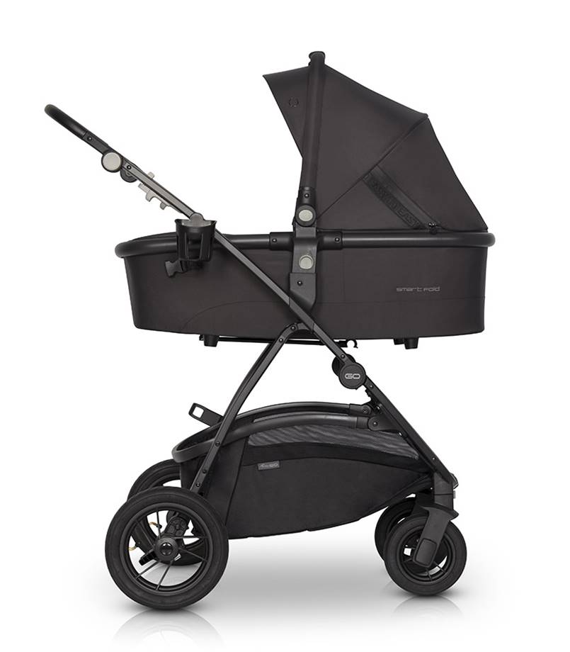 Wózek 2w1 Easy Go Optimo Basalt dostępny w sklepie Dadi-Shop – nowoczesny i funkcjonalny wózek dziecięcy w kolorze bazaltowym