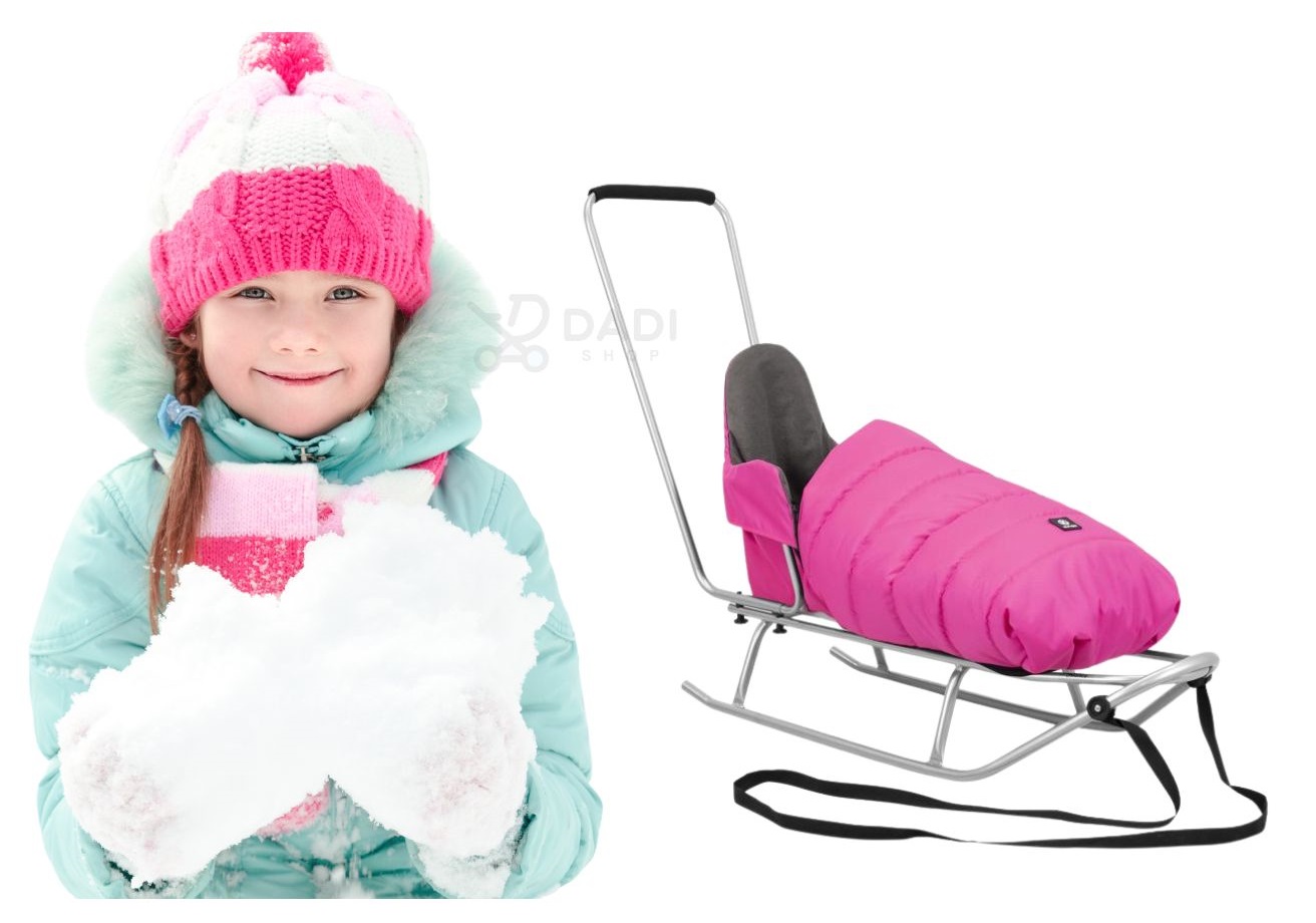 dadi shop sanki dla dzieci  różowy śpiwór ciepły flo kunert