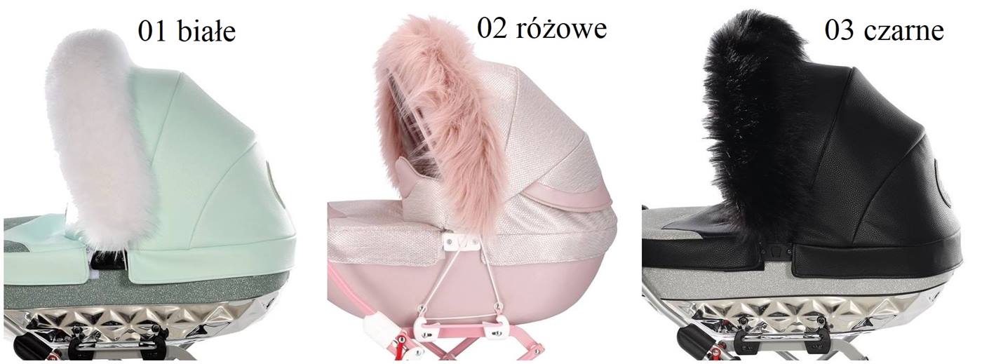 kolorystyka sztucznego futerka ozdoby do wózka dla lalek Junama