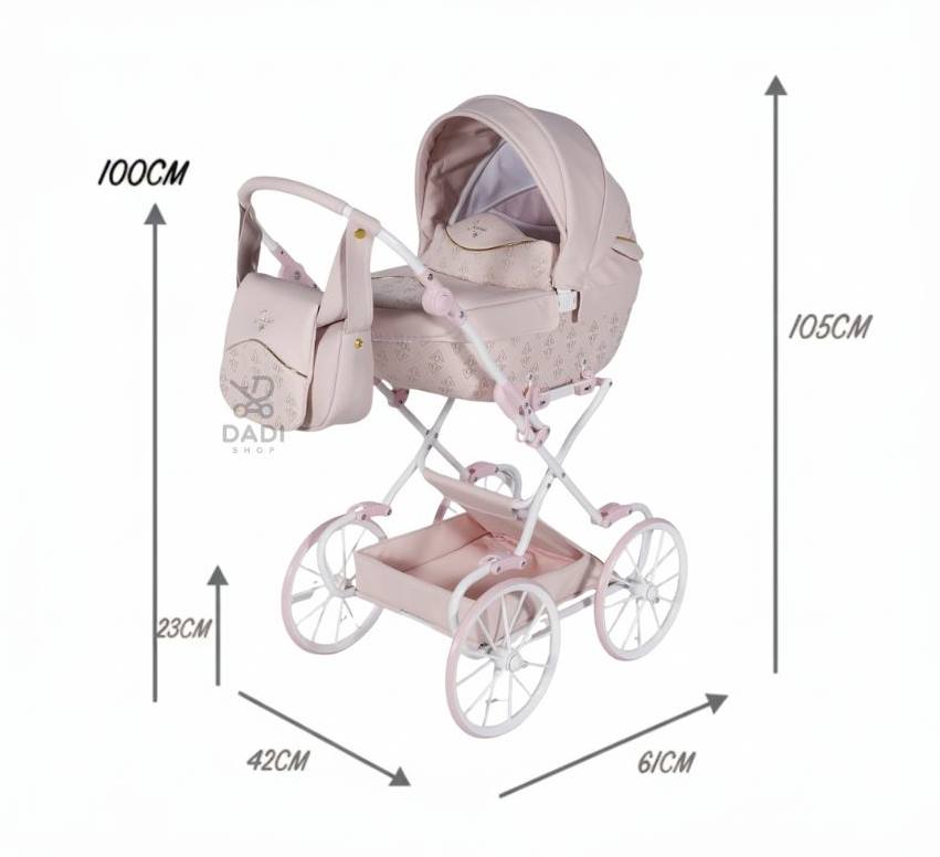 wymiary i wysokość wózka junama art deco mini - dadi-shop