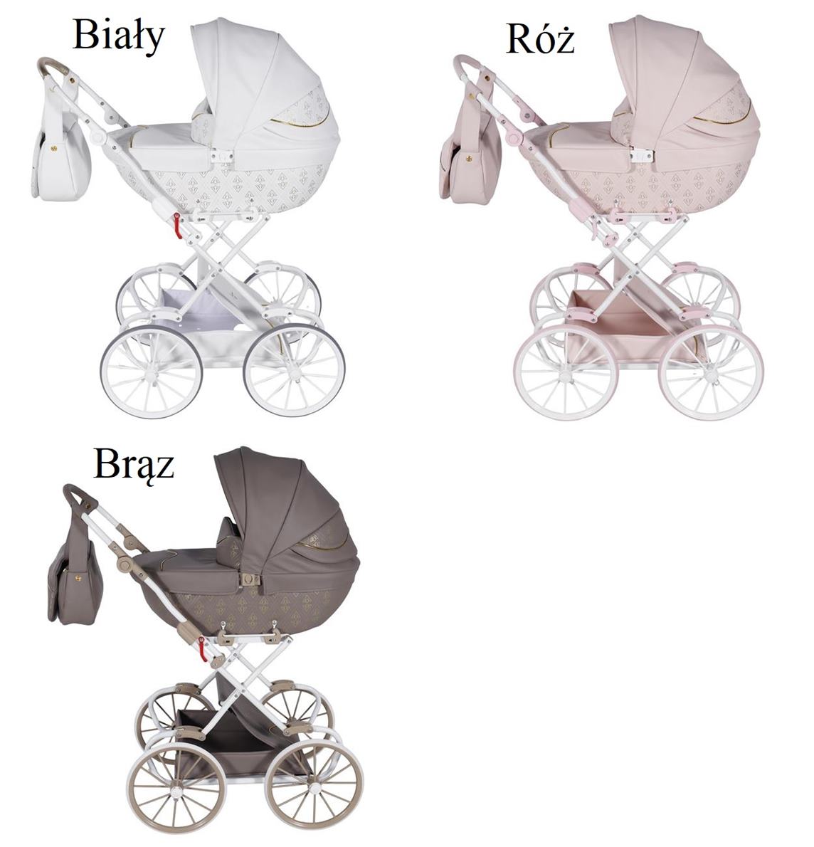Kolorystyka wózka dla lalek Junama Art Deco Mini w sklepie Dadi Shop