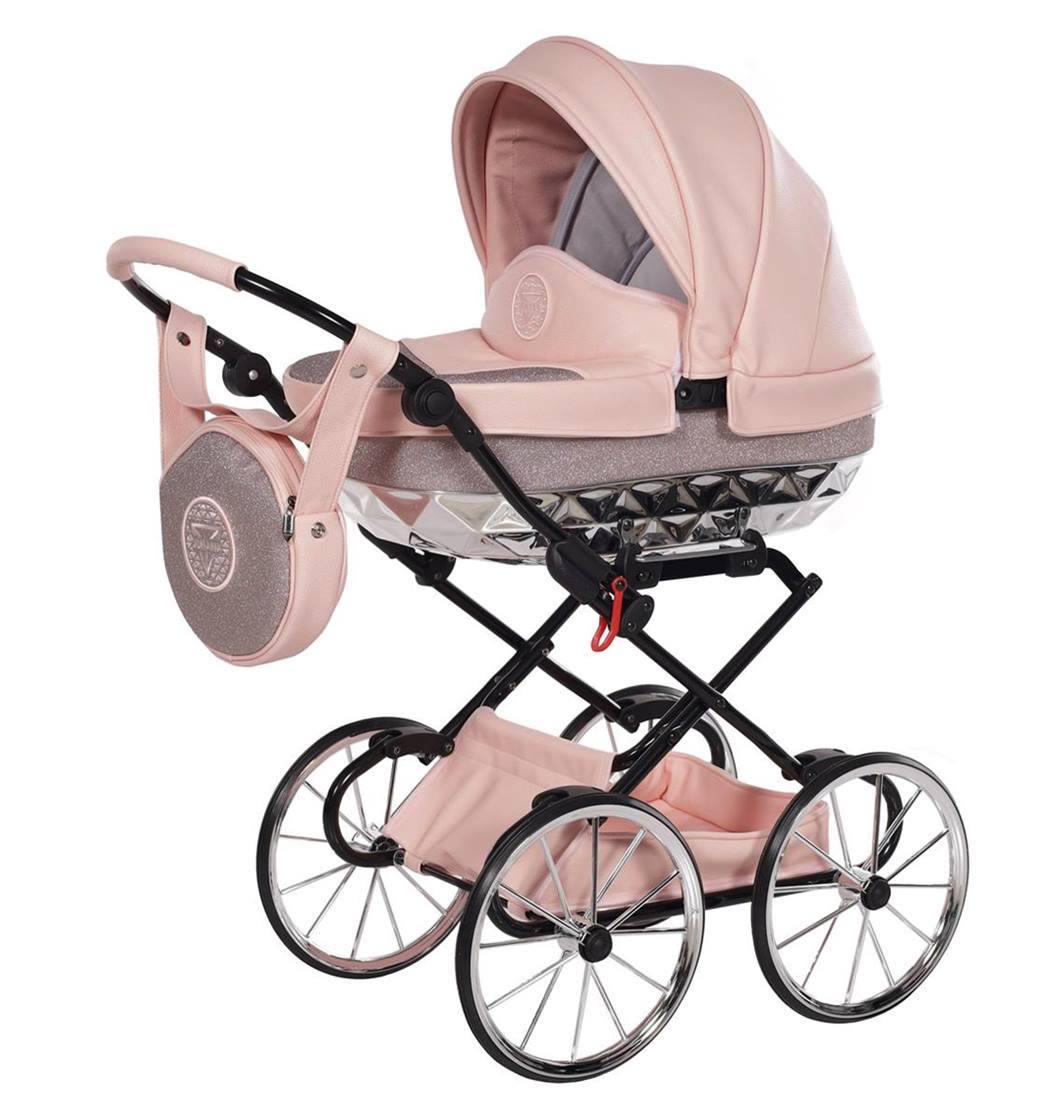 Ekskluzywny wózek dla lalek Junama HandCraft Mini Glitter 01 – elegancki i ręcznie wykonany. Dadi-shop