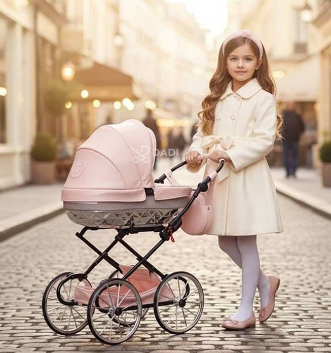 Bajkowy ręcznie wykonany design, wózek dla lalek jak prawdziwy. junama hand craft mini - dadi-shop