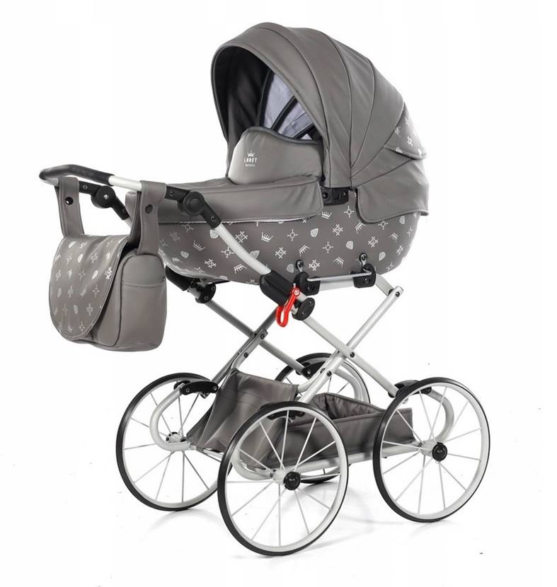Głęboki wózek dla lalek Imperial Mini Classic od polskiej firmy Tako, prezentacja całego wózka z przodu – sklep Dadi-Shop.