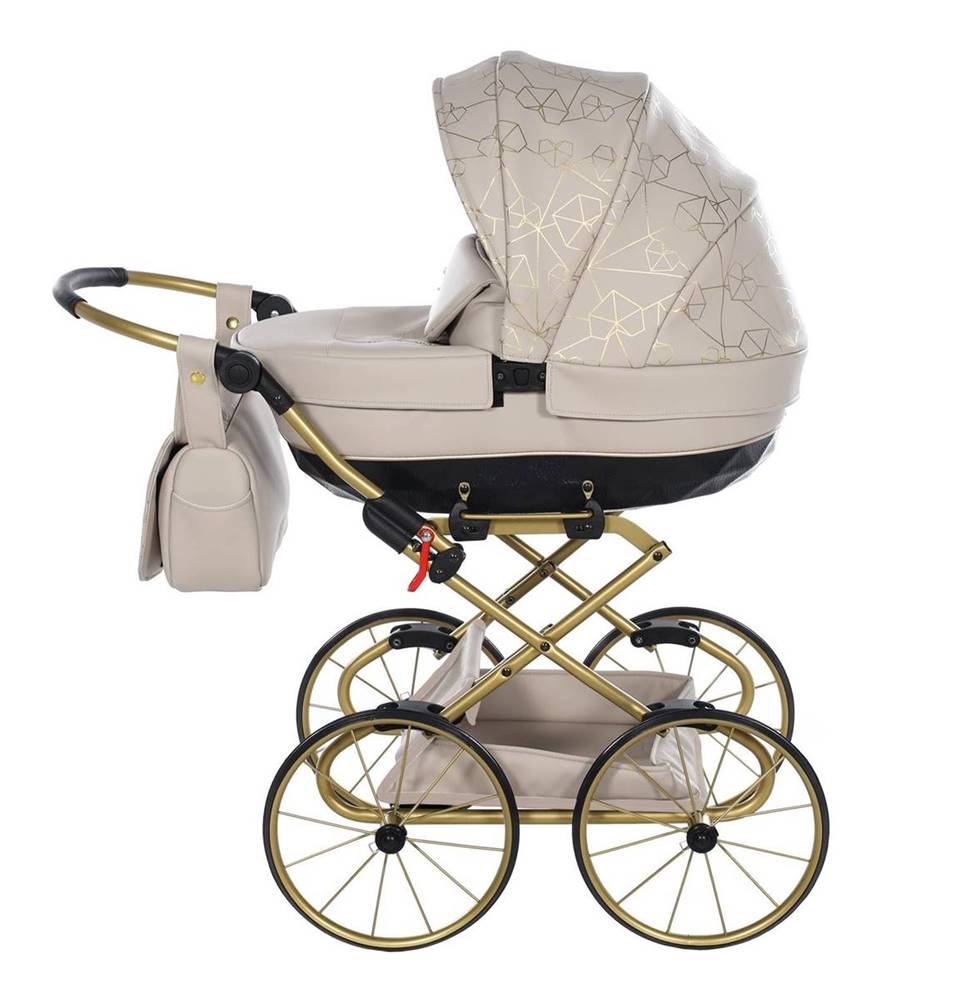 Duży wózek dla lalek Junama Heart Mini – idealny dla starszej dziewczynki, styl retro, dostępny w Dadi-Shop
