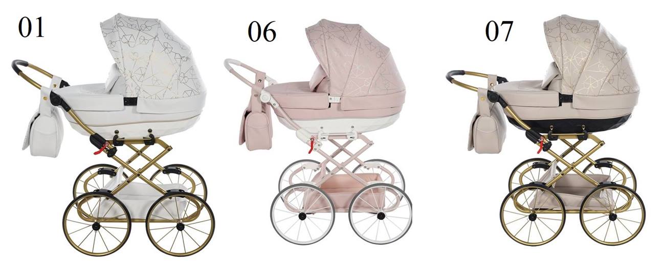 kolorystyka wózka dla lalek - tako junama heart mini