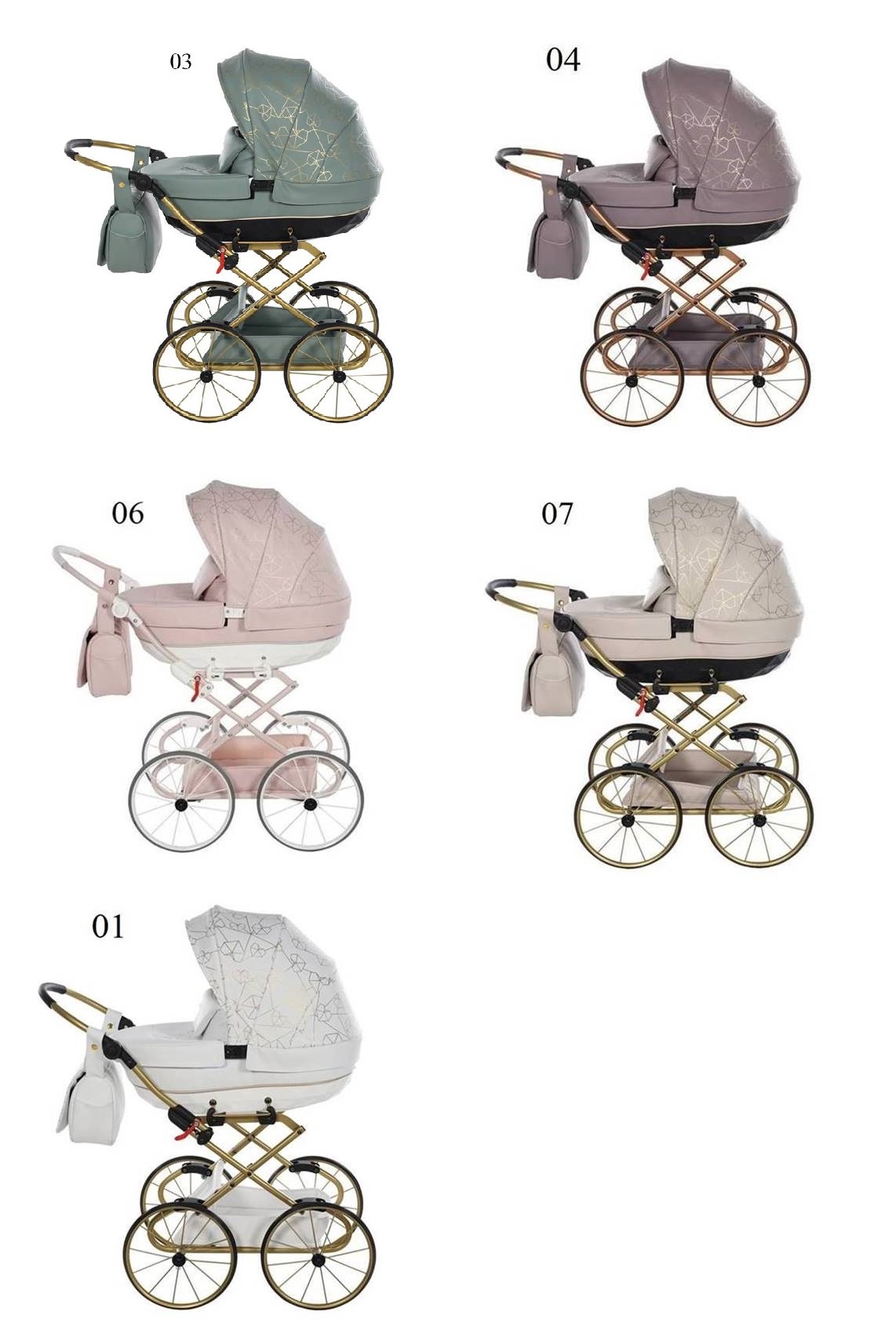 kolory w wózku dla lalek junama heart mini - sklep dadi-shop