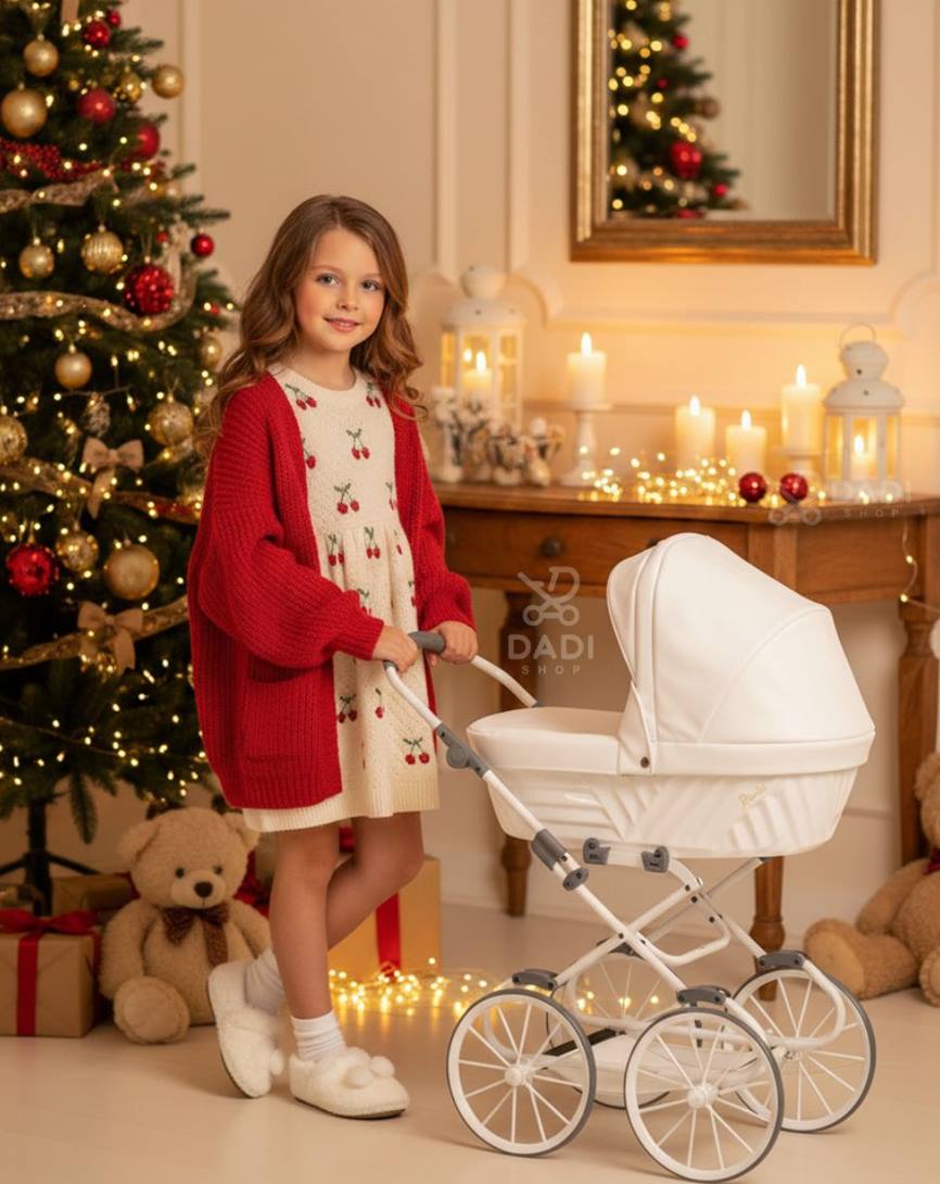 Wózek dla lalek Kunert Rossie Pink Metalic Eco – idealny prezent dla dziewczynki, 6-7 latki. Dadi-shop