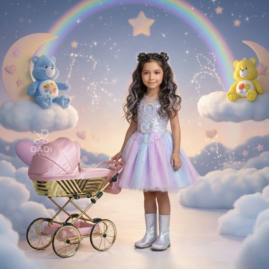 Prezentacja wózek dla lalki jak prawdziwy bajkowa sceneria z dziewczynką sojan royal. dadi shop