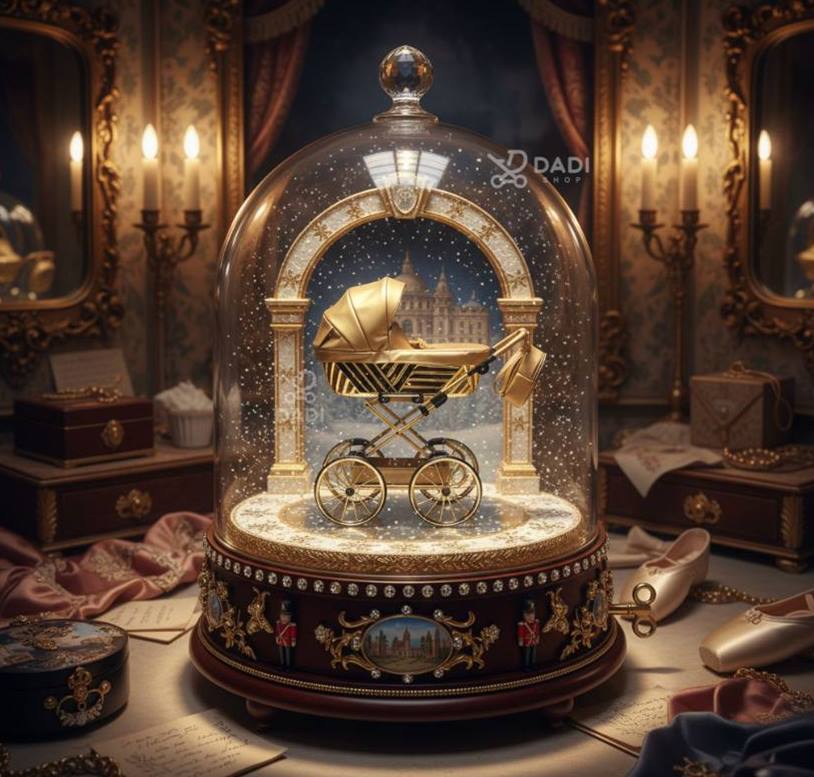 Royal 06 gold dolls stroller – outdoor lifestyle, fun and magical, Sojan Dadi-Shop